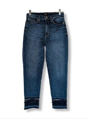 Hudson Zoeey High Rise Straight Crop Jeans | Size 27 | Double Step Hem